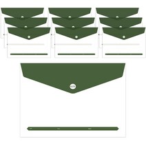 투영디자인 엘리트 포켓 봉투화일, 모던카키, 10개입