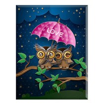 히여 DIY 보석 십자수 캔버스형 40 x 50 cm, 20. 러브 부엉이 KS-302, 1세트