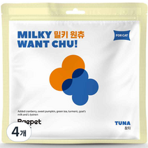 베이펫 짜먹는 고양이 간식 산양유 밀키 원츄 12p, 참치, 168g, 4개