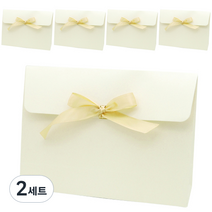 도나앤데코 이브 리본장식 선물백 아이보리 5p + 연브라운 리본 5p, 2세트