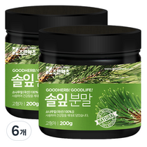조은약초 솔잎분말, 6개, 200g