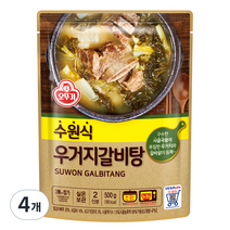 오뚜기 수원식 우거지갈비탕, 4개, 500g