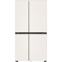 [디오스오브제와인] LG전자 디오스 오브제컬렉션 양문형 냉장고 매직스페이스 832L 방문설치, 베이지 (상) + 베이지(하), S834MEE30