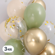 제이벌룬 천장풍선 4색 세트 컨페티, 혼합색상, 3세트