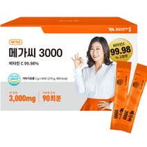 [천연메가비타민e] 비타민마을 메가씨 3000 비타민C 분말 스틱, 3g, 90개입