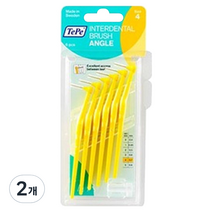 테페 ㄱ자형 치간칫솔 인터덴탈 브러쉬 앵글 0.7mm 노랑, 6개입, 2개
