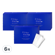 어반리브즈 순수함에반하솜 티슈형 화장솜, 100개입, 6개