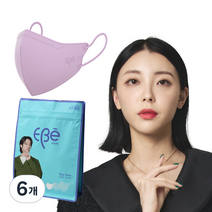 이비에 더세로 새부리형 컬러 마스크 중형 KF80, 30개입, 6개, 퍼플