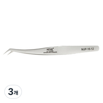 비투스 속눈썹 핀셋 MJP-16-12, 혼합색상, 3개
