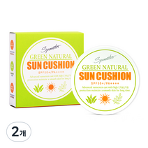 스포메틱스 그린 네츄럴 선 쿠션 SPF50+ PA++++, 25g, 2개