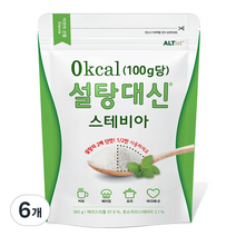 바이오믹스 설탕대신 스테비아 에리스리톨 설탕, 180g, 6개