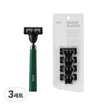 블락 면도기 포그 그린 + 6중 면도날 4p 세트, 3세트