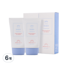 플루 데일리 라이트 워터풀 선크림 SPF50+ PA++++, 50g, 6개