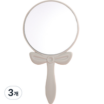 더블제이 휴대용 리본 원형 손거울, 그린, 3개