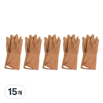 글러브센스 라텍스 고무장갑 M사이즈 베이지, 중(M), 15개