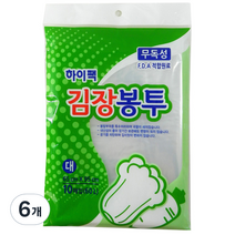 하이팩 김장봉투 대 60L, 대형(약15포기), 6개
