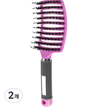 B0772 코메리 돈모브러쉬 머리빗, 핑크, 2개