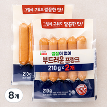 롯데햄 부드러운 프랑크 소시지, 210g, 8개