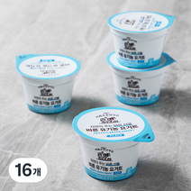 바른우유연구소 유기가공식품 인증 유기농 요거트 플레인, 90g, 16개