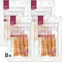 네츄럴랩 강아지 건강한 육포 간식 스틱, 닭가슴살, 80g, 8개
