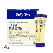 데일리원 산양유 초유 단백질 30p, 4개, 60g