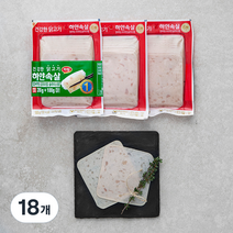 하림 하얀속살 밥싸먹는 프리미엄 슬라이스햄, 100g, 18개