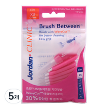 조르단 브러쉬 비트윈 치간칫솔 XS, 10개입, 5개