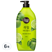 샤워메이트 내추럴 바디워시 라임, 1.2kg, 6개