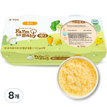 팜투베이비 레디 실온이유식 중기 닭가슴살단호박양배추죽, 110g, 8개