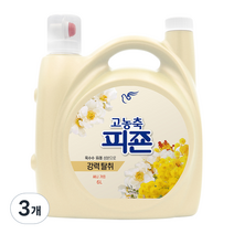 피죤 고농축 섬유유연제 써니가든 본품, 6L, 3개