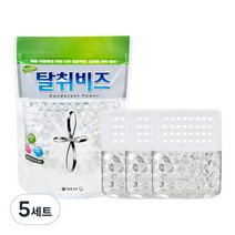 홈즈 탈취 비즈 리필 1.2kg + 용기 3p, 5세트