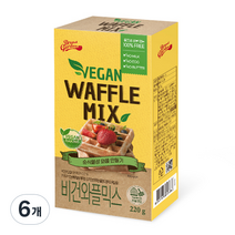 브레드가든 비건 와플믹스 홈베이킹, 220g, 6개