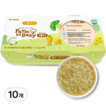 팜투베이비 레디 실온이유식 중기 소고기근대야채죽, 소고기, 110g, 10개