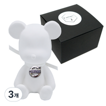 라띠크제이 엠블럼베어 차량용 방향제 볼보 화이트 + 화이트머스크 5ml 리필 세트, 3개