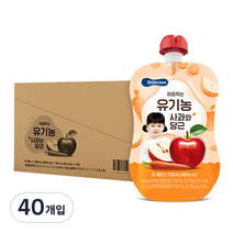 베베쿡 처음먹는 유기농 사과와 당근 100ml, 사과 + 당근 혼합맛, 40개