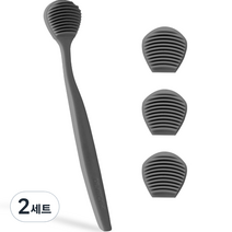 디어커스 혀자손 혀클리너 딥그레이 본품 + 리필용 헤드 3p 세트, 37.5g, 2세트