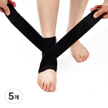 바디공식 여성용 3단 밴드 발목보호대 M, 5개