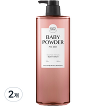 해피바스 모이스처 퍼퓸 바디워시 베이비파우더, 760g, 2개