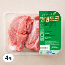 생생포크 무항생제 인증 사태 보쌈용 (냉장), 500g, 4개