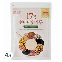 태광선식 17곡 현미 미숫가루, 500g, 4개