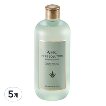 AHC 허브 솔루션 알로에 베라 토너, 500ml, 5개
