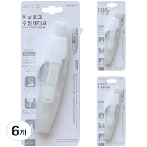 아날로그 광촉매 수정테이프, 화이트, 6개