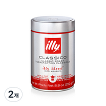 일리 클라시코 모카 분쇄 커피, 모카 클라시코 그라운드, 250g, 2개
