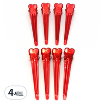 철미용 핀 소 4p, 빨강, 4세트