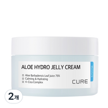 김정문알로에 하이드로 젤리 크림, 100ml, 2개