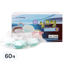 그린케미컬 싱크청 세정제 볼, 10g, 60개