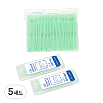 치간 칫솔형 이쑤시개 64mm 휴대용 18p x 2개 + 실속형 400p, 436개입, 5세트