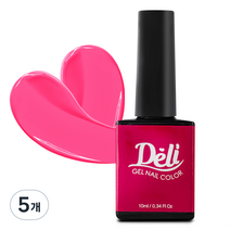 델리뷰티 컬러 젤 네일, PK704 버블검, 10ml, 5개