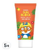 케이엠제약 유아용 뽀로로 선블록 크림 SPF50+ PA+++, 5개, 50ml
