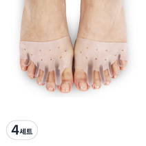 현대메디칼 디스크팡 실리콘 발가락 교정 데니스 브라운 부목 좌 + 우 세트, 4세트
